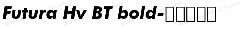 Futura Hv BT bold字体转换